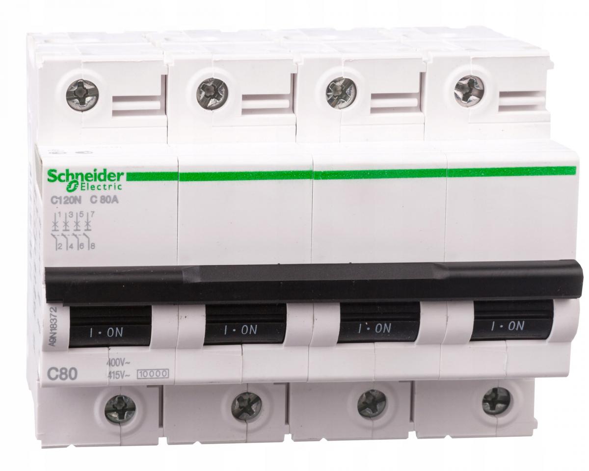 SCHNEIDER ELECTRIC Wyłącznik nadprądowy C120N-C80-4 C 80A 4-biegunowy