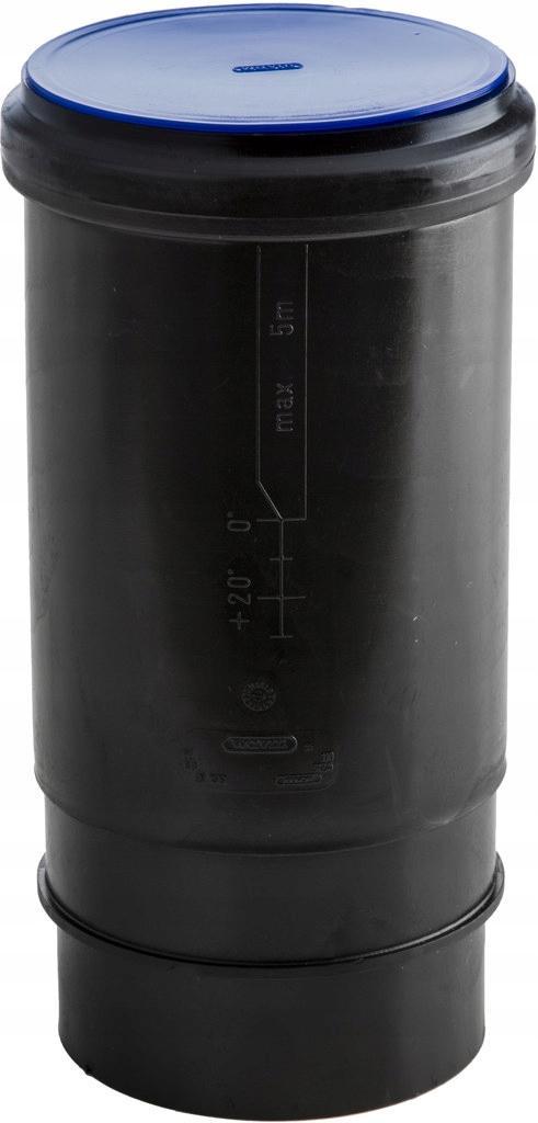 Kielich PEHD 110mm S12.5 kompensacyjny z korkiem, kolor czarny, QS (Quick S