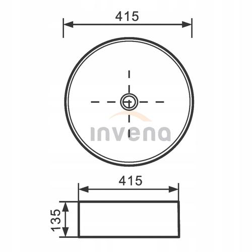 INVENA UMYWALKA NABLATOWA KOS INVENA TREND 42 CM, OKRĄGŁA