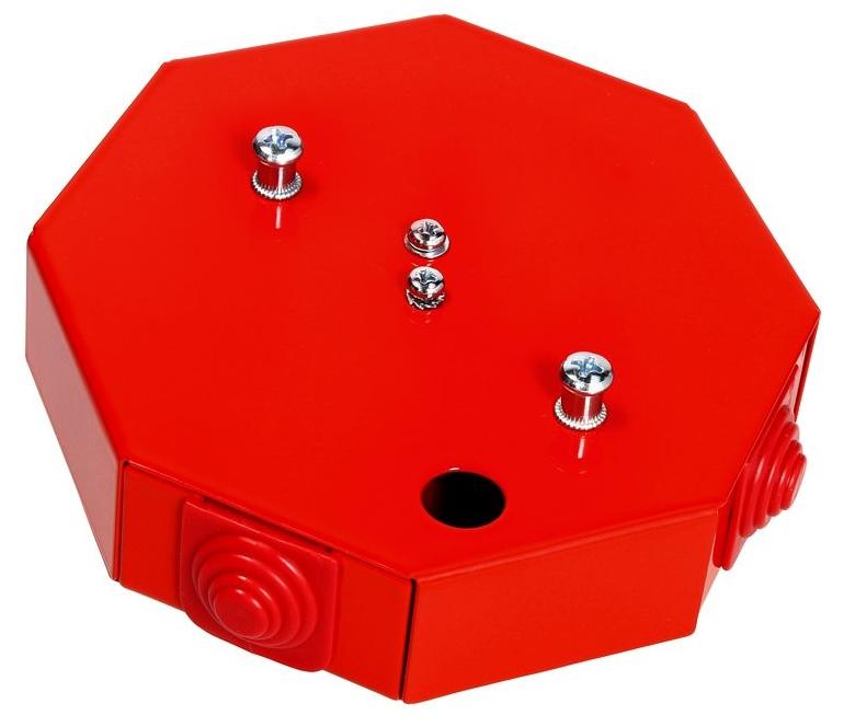 Puszka przeciwpożarowa, ośmiokątna, E90, rozgałęźna, 3x2x4 mm2, 123x115x28m