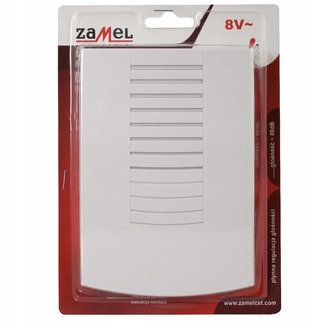 ZAMEL Dzwonek dwutonowy elektroniczny, DNT-911/N 8V, biały