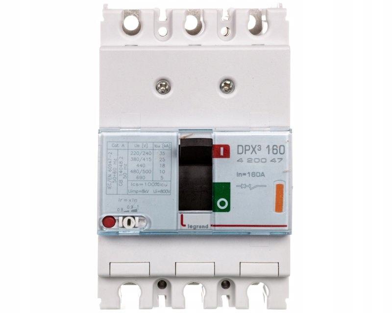 Wyłącznik mocy z wyzwalaczem termiczno-magnetycznym DPX3 160 3P 160A 25KA