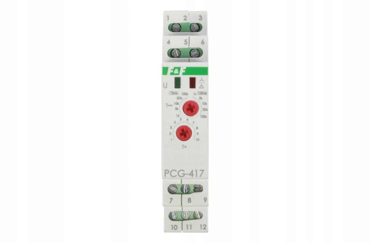 Sterownik czasowy PCG-417 gwiazda - trójkąt, styki: 1P,I=10A, 230VAC i 24V
