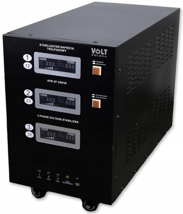 VOLT Stabilizator napięcia trójfazowy AVR PRO 25000VA 3% SERVO 3-F