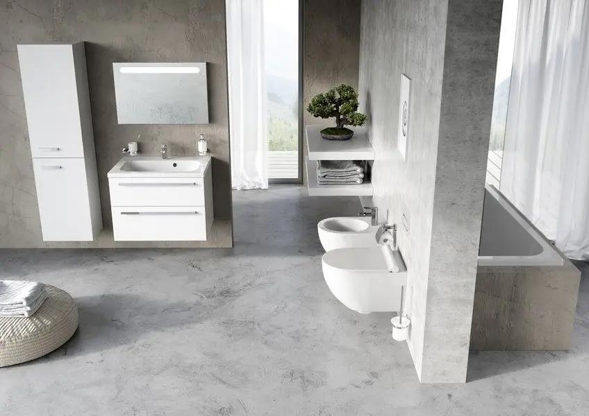 RAVAK Miska wisząca WC UNI chrome RimOff biała