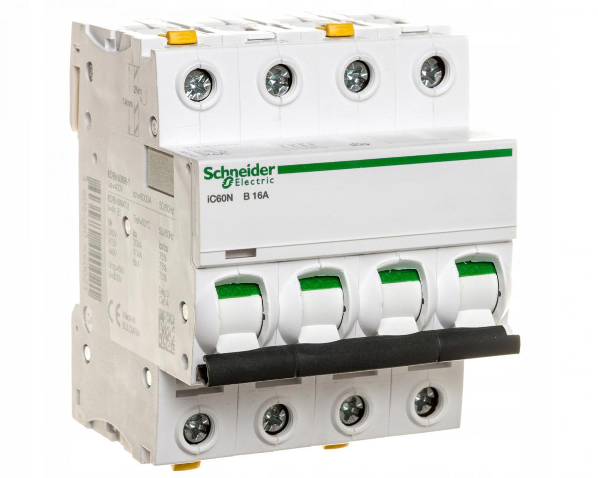 SCHNEIDER ELECTRIC Wyłącznik nadprądowy iC60N-B16-4 B 16A 4-biegunowy