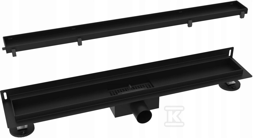 PURUS Odpływ przyścienny WALL 80 Black 2w1