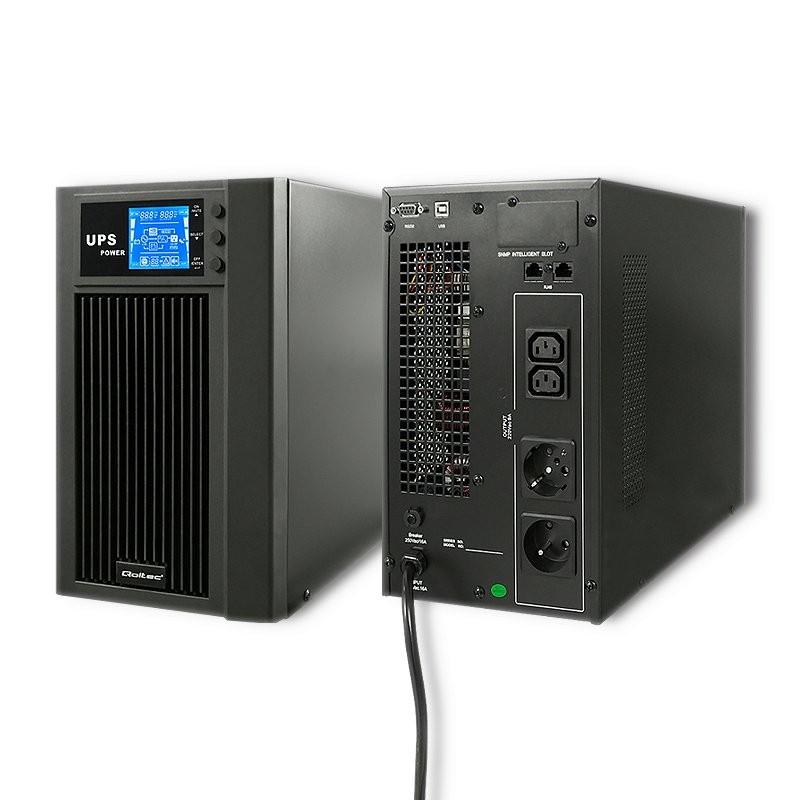 QOLTEC Zasilacz awaryjny UPS On-line Pure Sine Wave 3kVA 2.4kW LCD USB