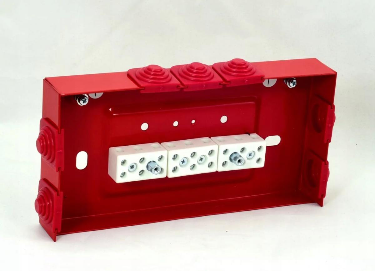 Puszka przeciwpożarowa, prostokątna, E90, przelotowa 3x3x4mm2, 197x103x30 m