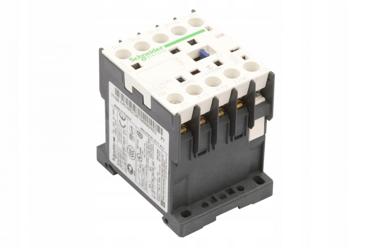 Miniaturowy stycznik mocy TeSys K 6A 3P 1NC cewka 230VAC zaciski śrubowe