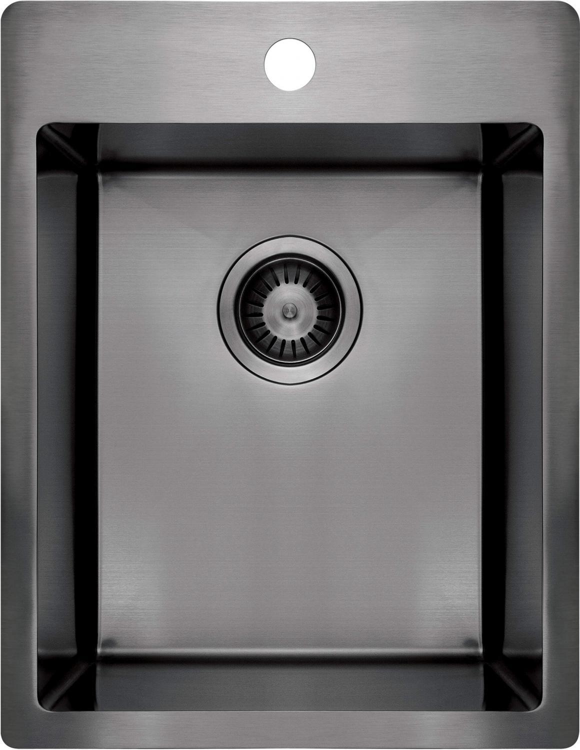 Zlewozmywak stalowy Olfato Precious, titanium, 1-komorowy 390x505x200 mm +