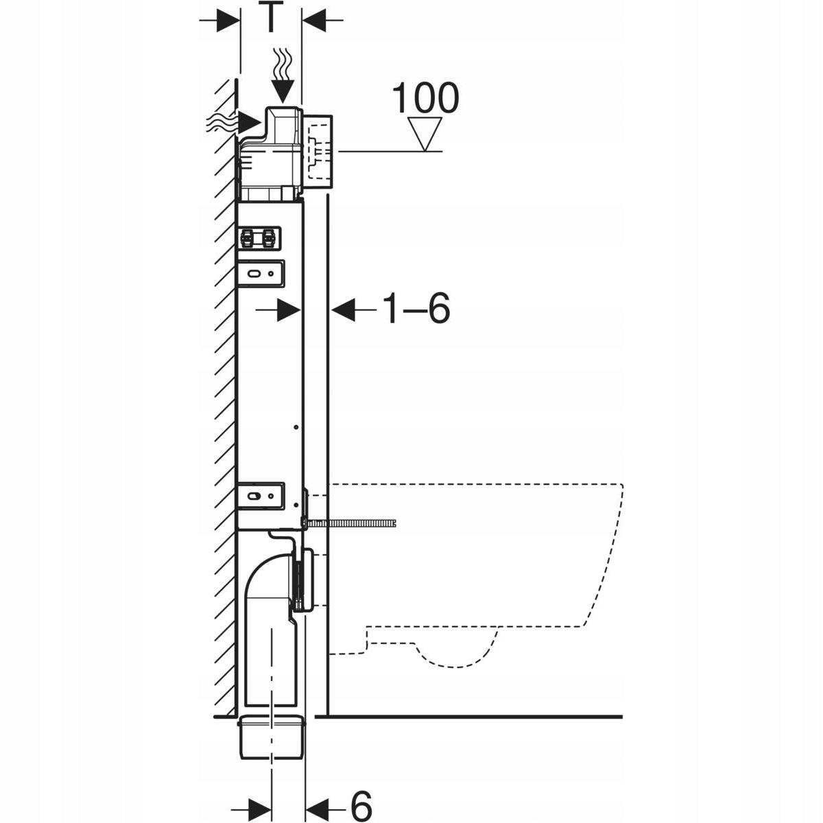 Stelaż podtynkowy Geberit Kombifix Basic DELTA 12cm WC 48h