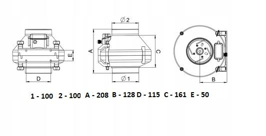 AWENTA Wentylator promieniowy WP100 - kostka