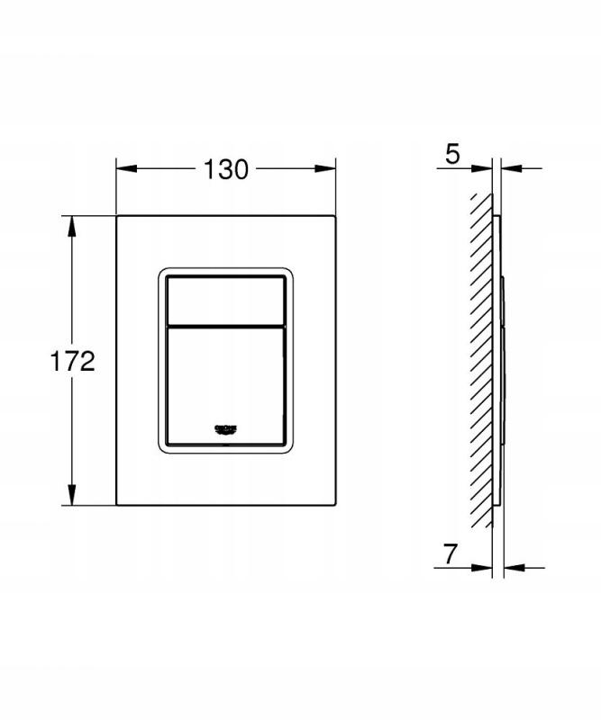GROHE SKATE PRZYCISK DO WC BRUSH WARM SUNSET