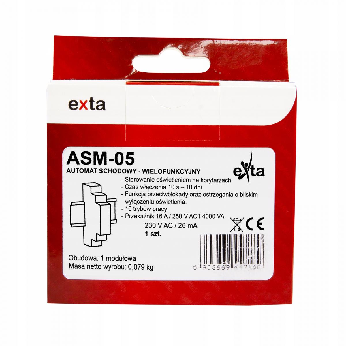 ZAMEL Cyfrowy wielofunkcyjny automat schodowy, 230V AC, 16A ASM-05