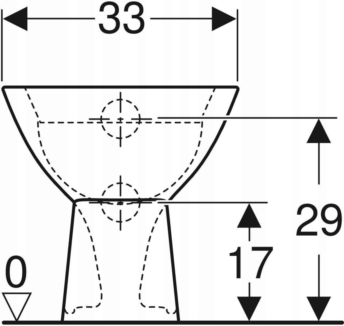 GEBERIT Stojąca miska WC Geberit Bambini dla dzieci, lejowa