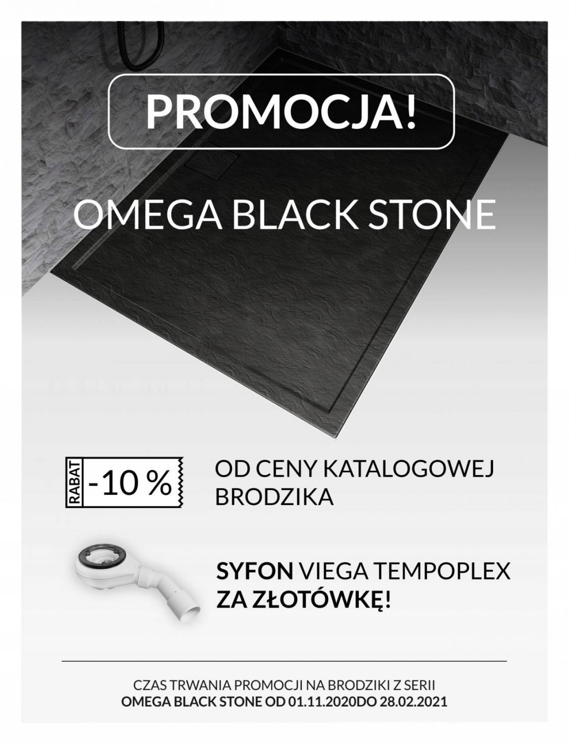 Brodzik kompozytowy 3.0457 / C / ST Stabilsound Plus Black Stone 90x100x5 c