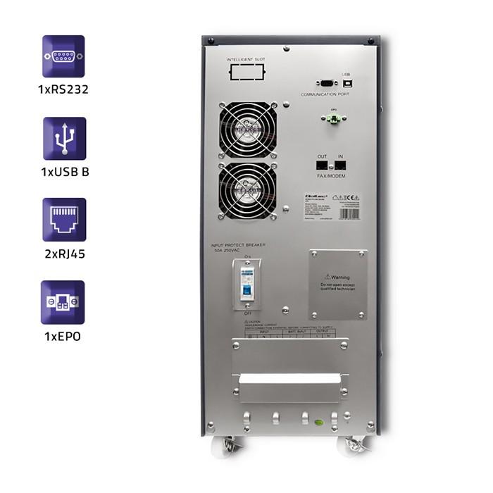 QOLTEC Zasilacz awaryjny UPS On-line Pure Sine Wave 10kVA 8kW LCD USB