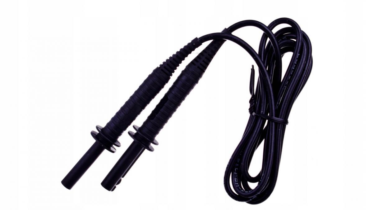 Przewód 1,8m czarny 5 kV (wtyki bananowe, ekranowany)