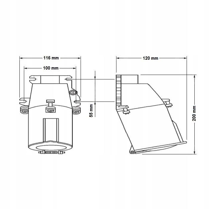 POLAM-NAKŁO Gniazdo 63A 3P+Z IP44 metalowe stałe 500V, płaskie bolce