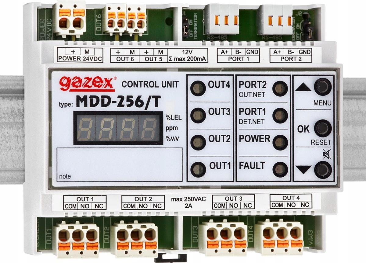 Moduł sterujący MDD-256/T nadzorczy, max 224 detekt., max 21 urządzeń dodat