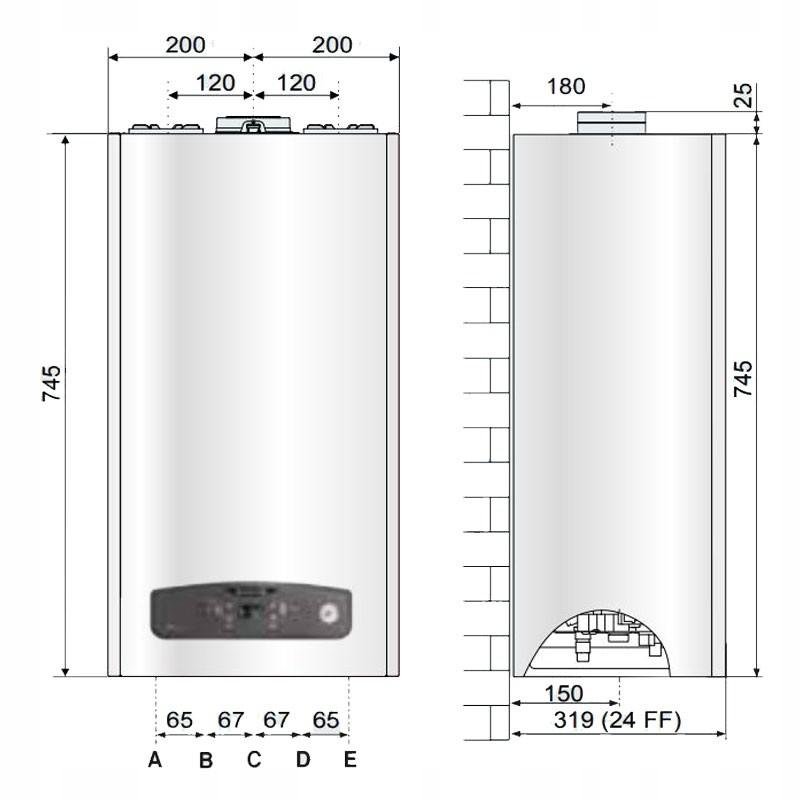 Kocioł gazowy kondensacyjny 1-funkcyjny 24 kW ARISTON CARES S SYSTEM