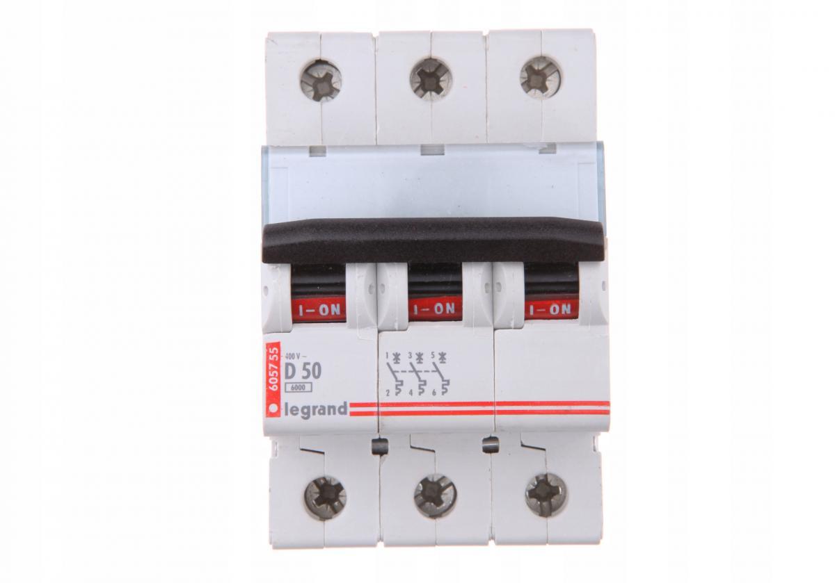 LEGRAND Wyłącznik nadprądowy S 303 3P D 50A 6000A TX3