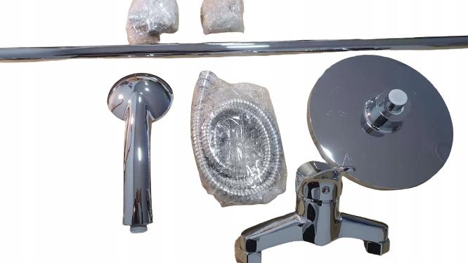 Deszczownica Neo Joko round chrom 5-Funkcyjna z baterią mieszaczową - nowoś