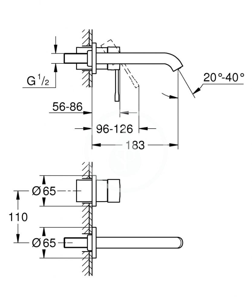 GROHE Bateria umywalkowa Grohe Essence 2otwor 1uchwytowa rozm M warm sunset