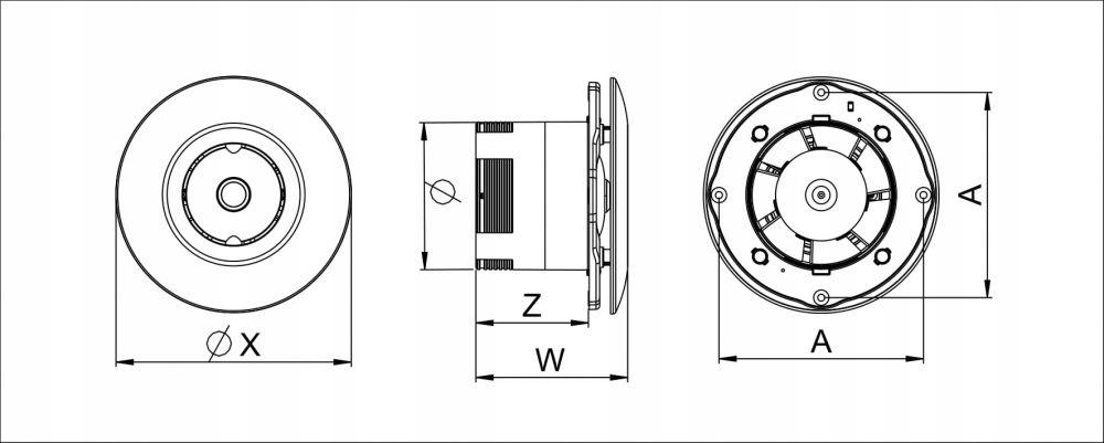 AWENTA Wentylator sufitowy WXO125T - timer