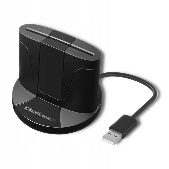 QOLTEC Inteligentny czytnik chipowych kart ID SCR-0632, USB typu C, 50632