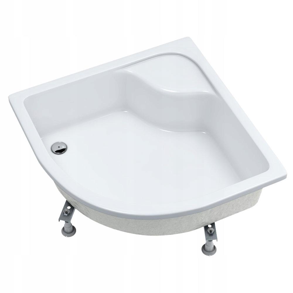 Brodzik akrylowy standard Doris półokrągłyR55 80x80 głębokość 28 cm 3.222.