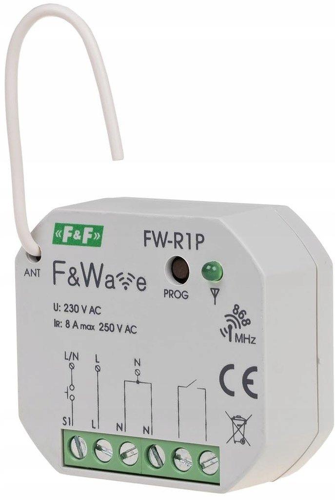 F&F Radiowy pojedynczy przekaźnik bistabilny - montaż PDT 85÷265V AC/DC