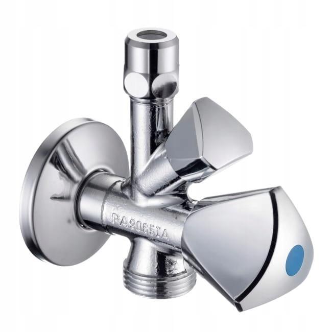 Zawór kombinowany kątowy 1/2 chrom