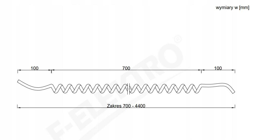 F-ELEKTRO Przewód spiralny 05VVH8-F 4x1mm2 - 5m - czarny