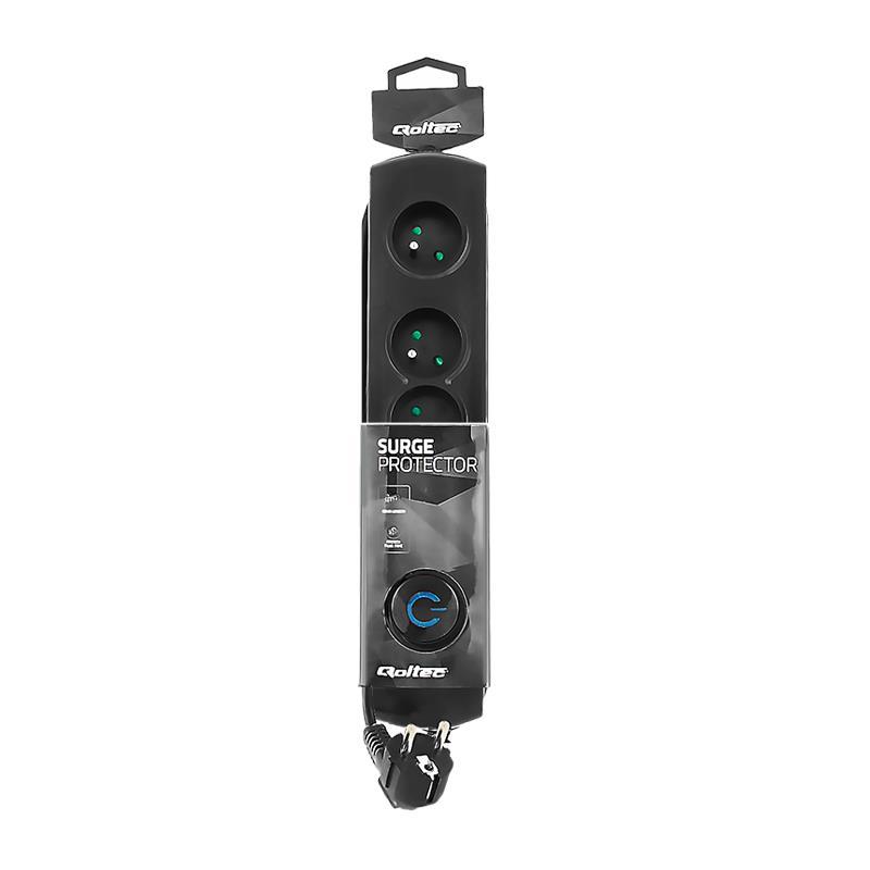 QOLTEC Listwa antyprzepięciowa Quick Switch 4 gniazda 1.5m