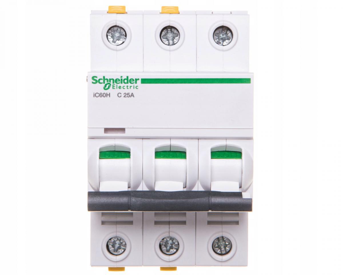 SCHNEIDER ELECTRIC Wyłącznik nadprądowy iC60H-C25-3 C 25A 3-biegunowy