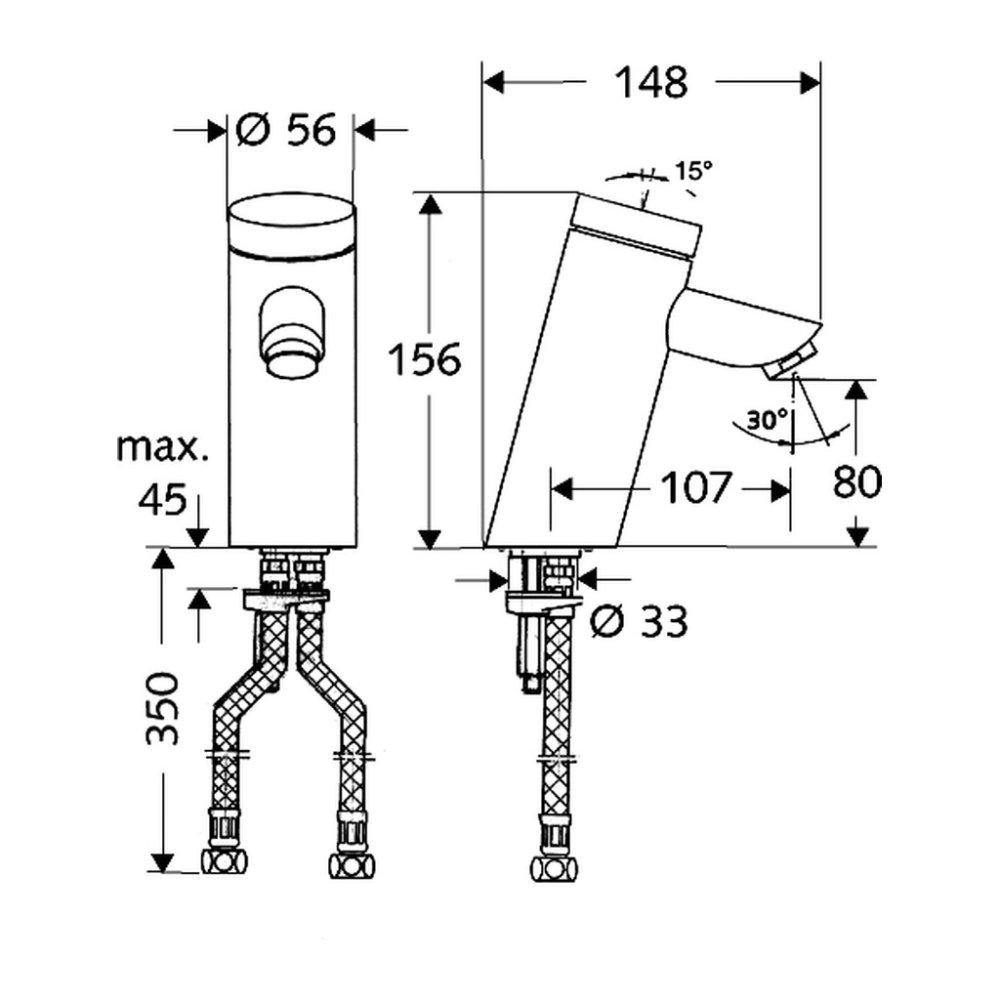 SCHELL Bateria umywalkowa samozamykająca SCHELL PURIS SC-M