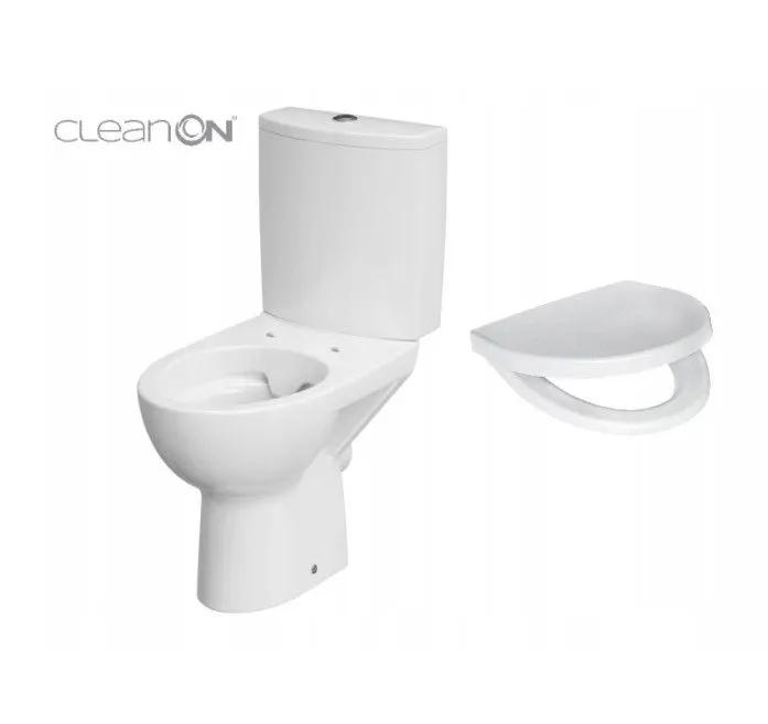 Kompakt 478 Parva New CleanOn 3/5 l,odpływ poziomy, deska duroplastowa woln