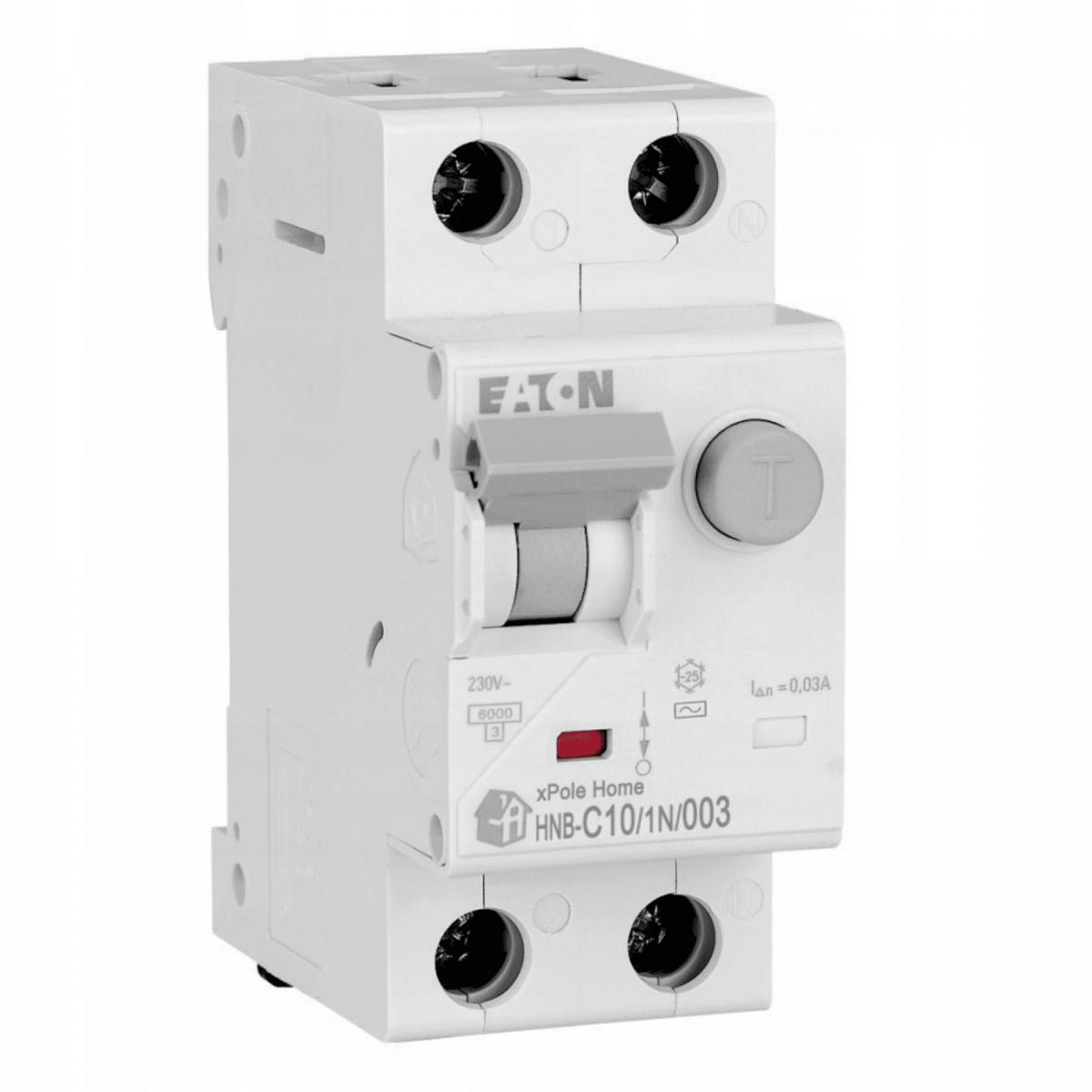 EATON Wyłącznik kombinowany 6kA typ AC HNB-C10/1N/003