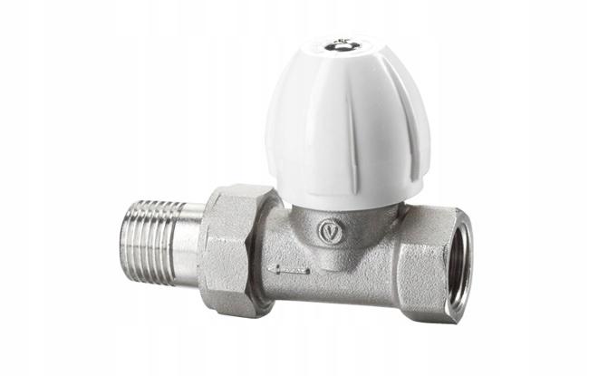 Zawór grzejnikowy zasilający prosty ACTIV niklowany 3/4 PS