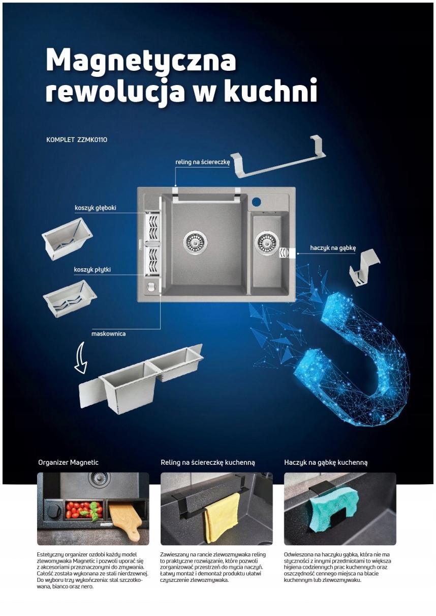 DEANTE Zestaw akcesoriów do zlewozmywaka Magnetic, nero