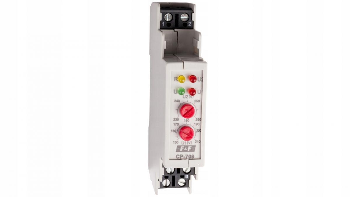 F&F Przekaźnik napięciowy CP-709 jednofazowy, Un=450V+N, I=16A , 1 moduł