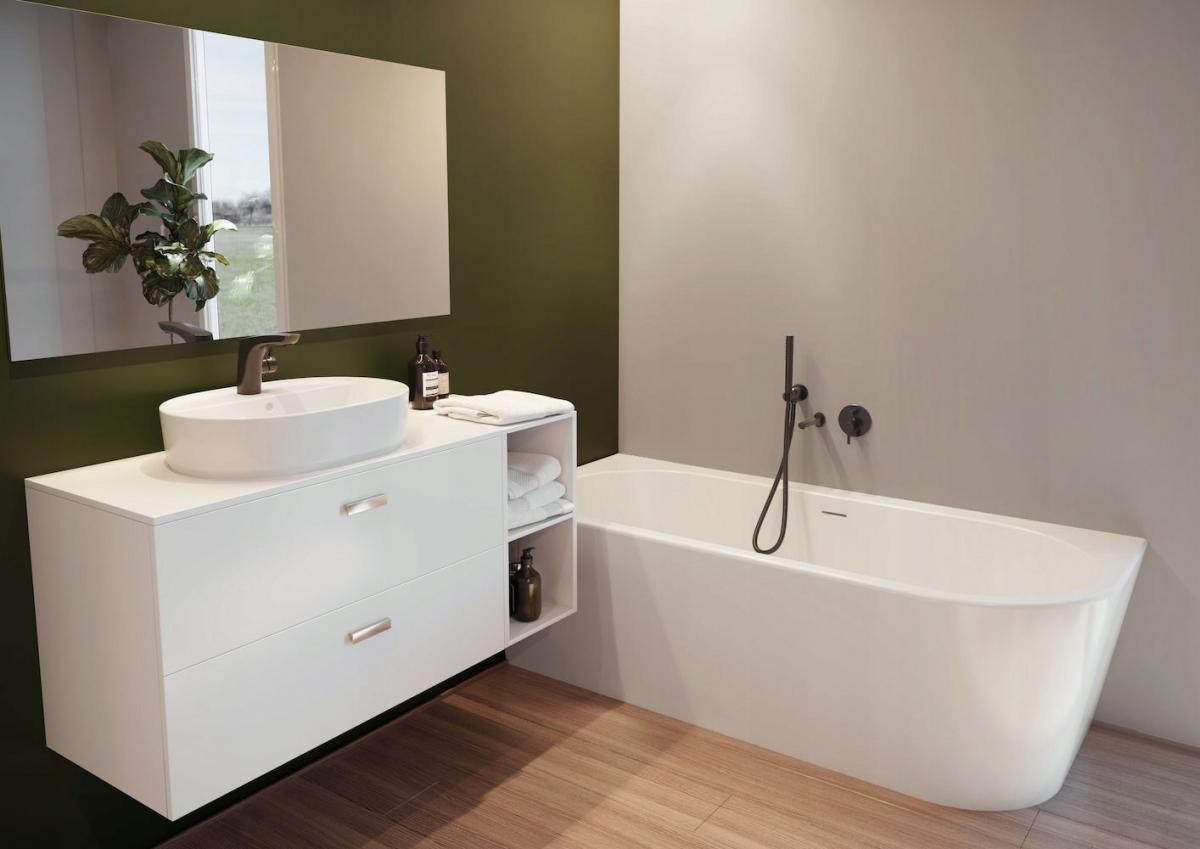 ROCA Wanna ETERNITY CORNER RIGHT 1650x750 z syfonem KLIK-KLAK