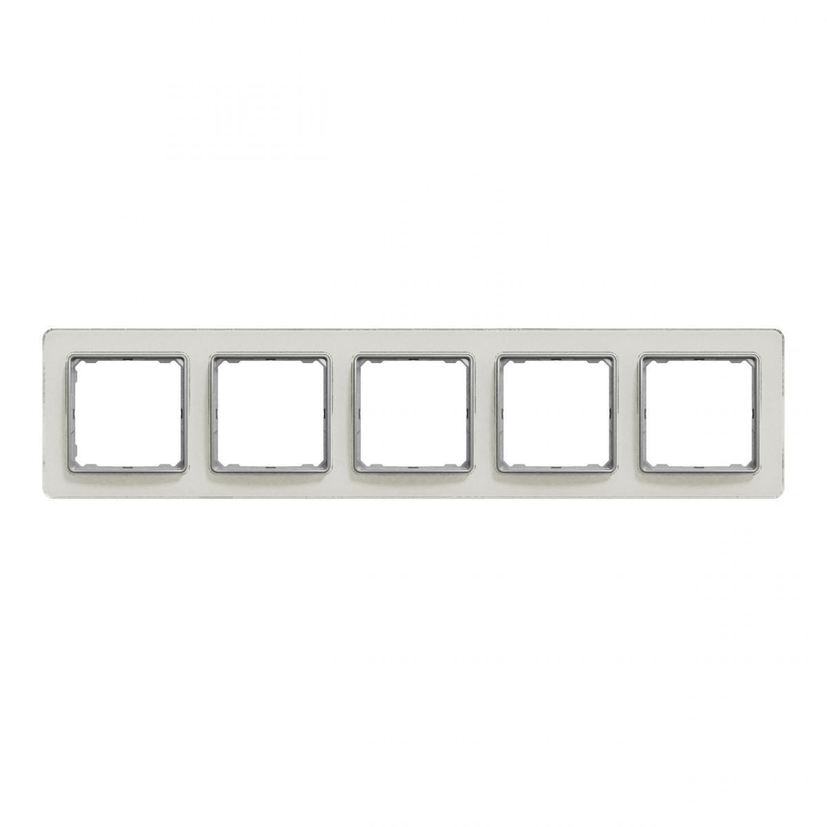 SCHNEIDER ELECTRIC Ramka 5-krotna, imitacja szkło bialy SEDNA ELEMENTS