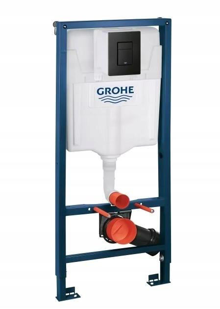 Przycisk GROHE Skate Cosmopolitan do WC z ABS phantom black 156 x 197 mm