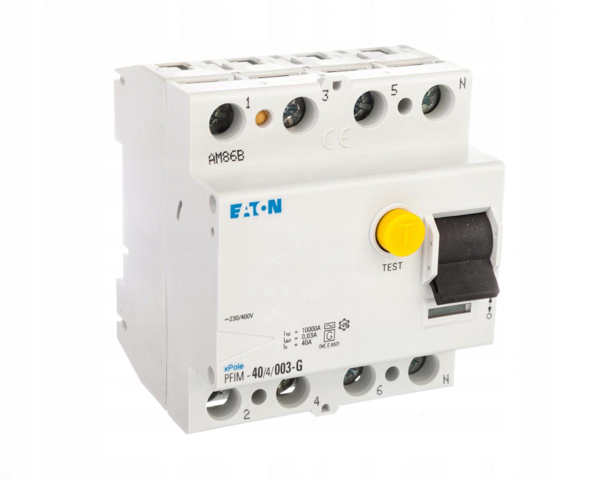 EATON Wyłącznik różnicowoprądowy 4-biegunowy PFIM-40/4/003-G-MW