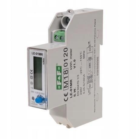 Licznik energii elektrycznej - jednofazowy, RS-485, LCD, 100A, rejestracja