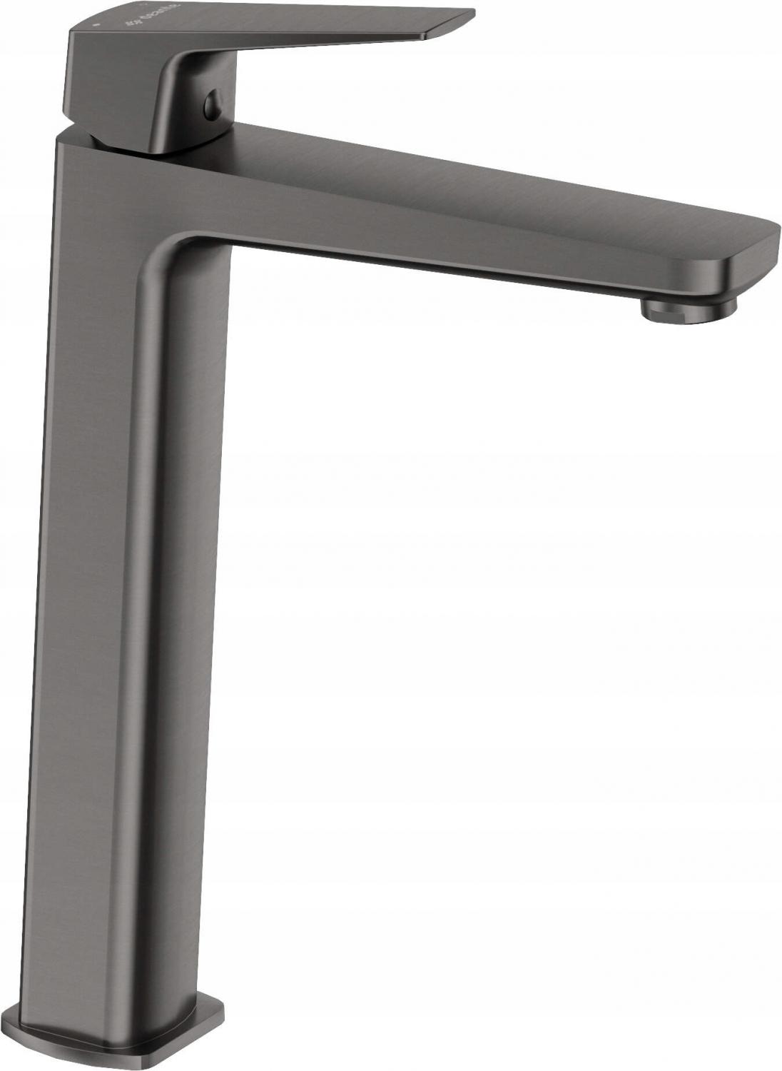 DEANTE Bateria umywalkowa Blur, titanium, z podwyższonym korpusem