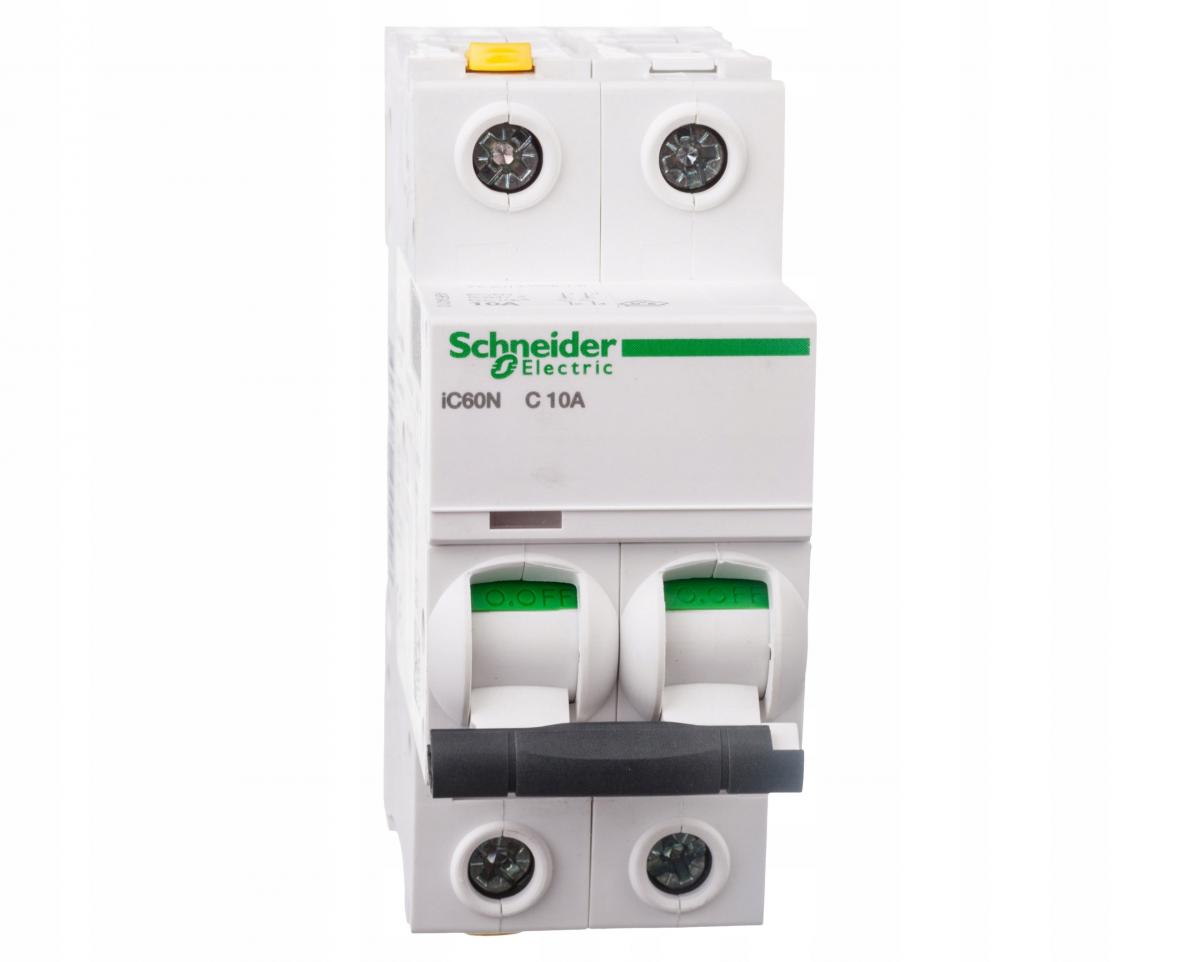 SCHNEIDER ELECTRIC Wyłącznik nadprądowy iC60N-C10-2 C 10A 2-biegunowy